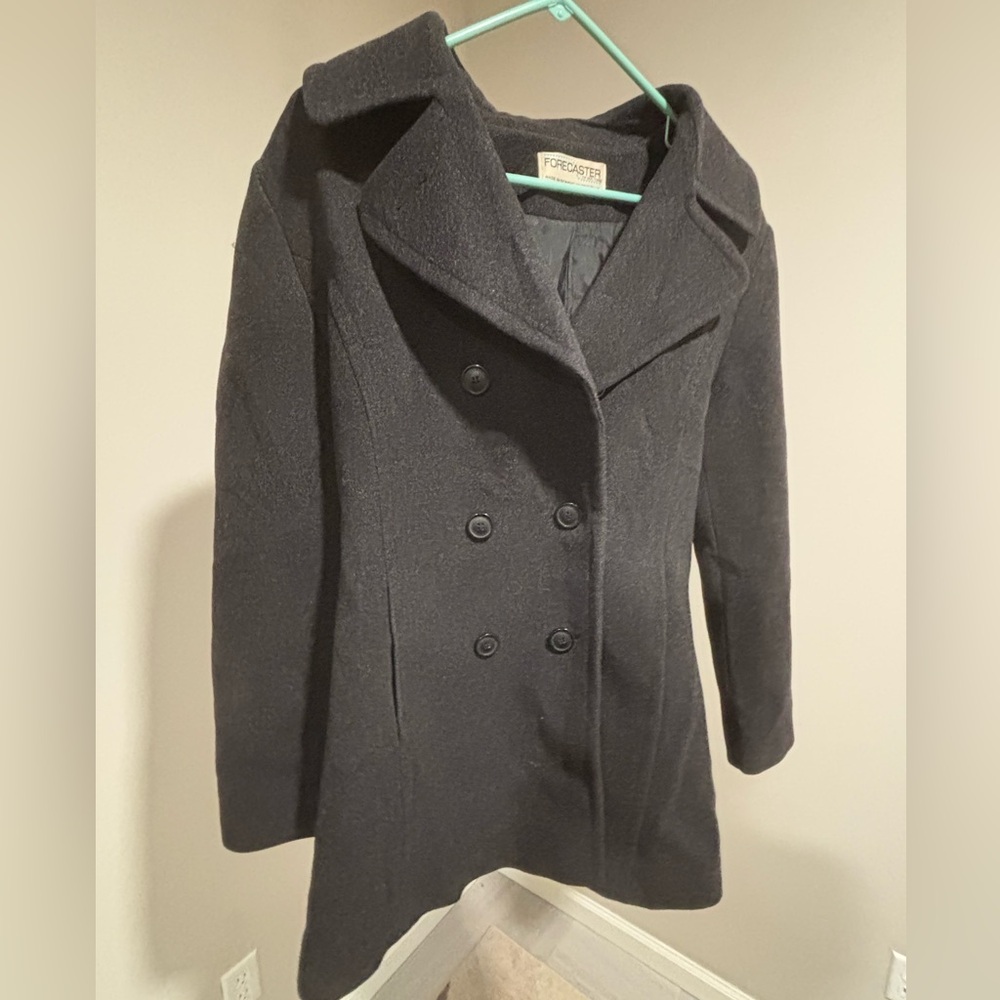 Forecaster of Boston Black Wool Blend Peacoat